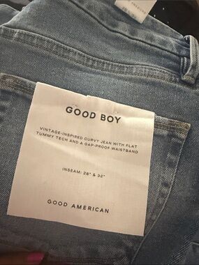 Good American Good Boy Jeans - Light Blue Denim
